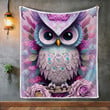 Owl on a Bed of Flowers quilt