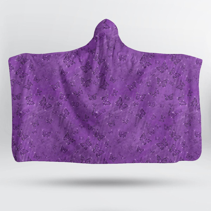 purple hooded blanket