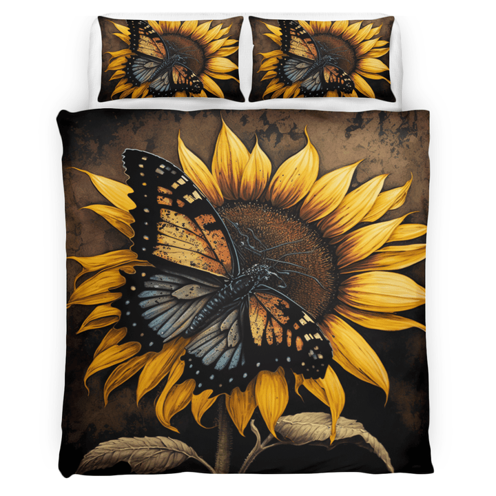 Sunflower And Butterfly Bedding Set