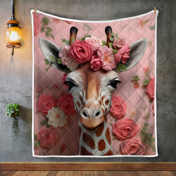 Giraffe & Flowers Quilt