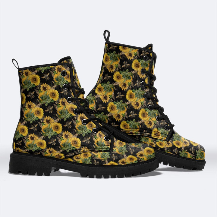sunflowers and bees boots