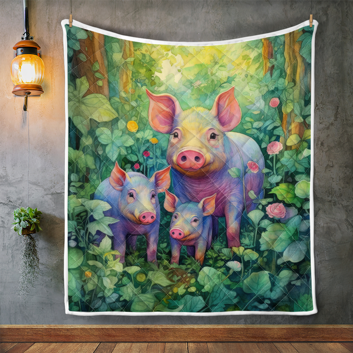 Family of Pigs Quilt