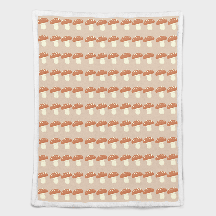 Mushroom Sherpa Blanket