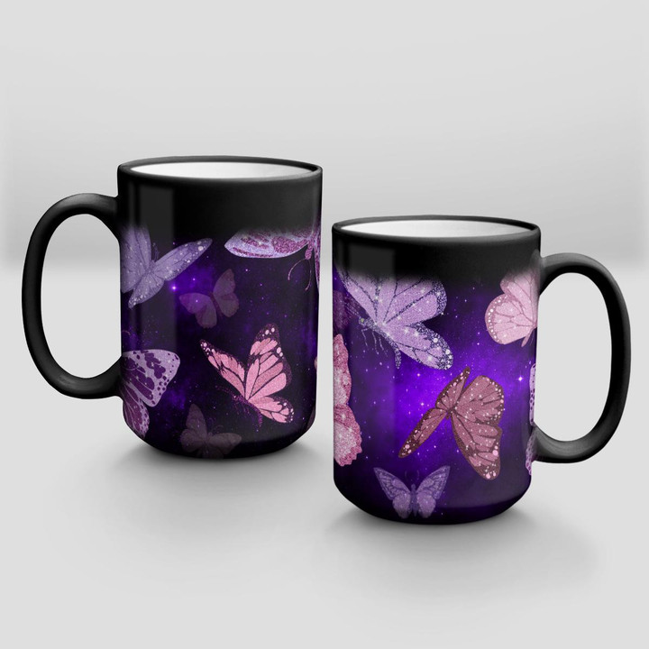 butterflies color changing mug 15oz