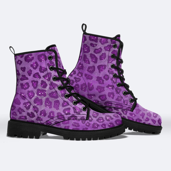 purple leopard boots