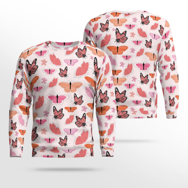 pink butterflies sweatshirt