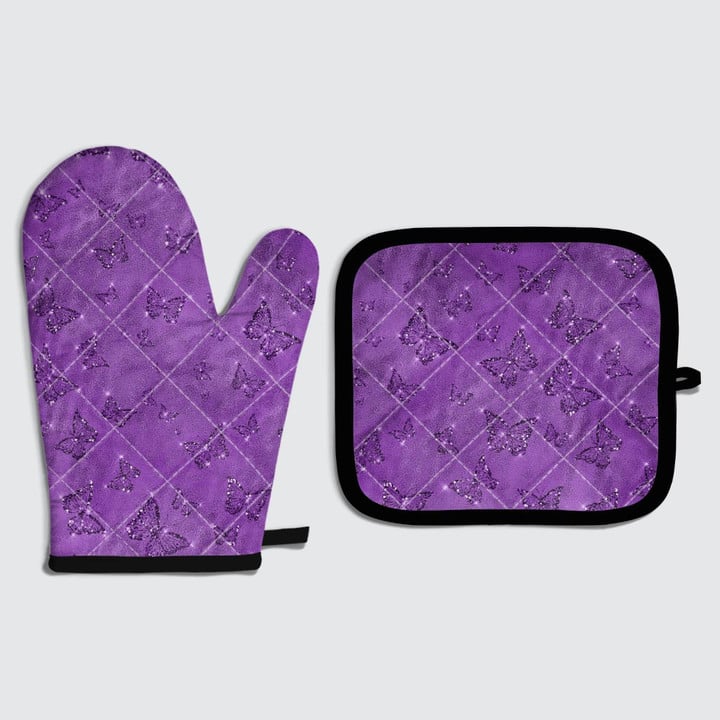purple oven mitts