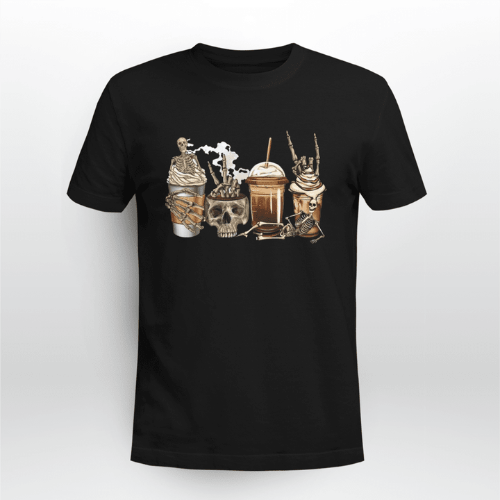 Skeleton coffee t-shirt