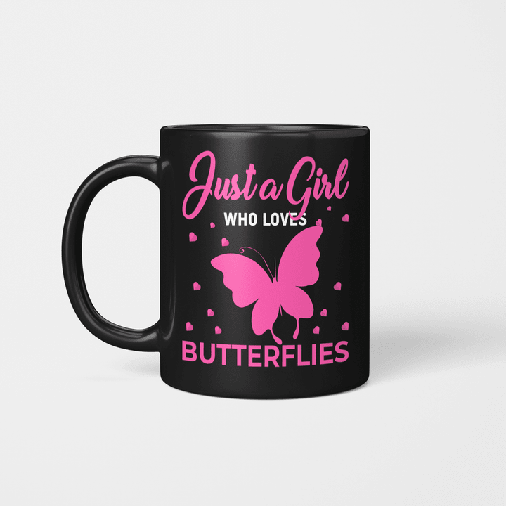 just a girl who lover buuterflies mug
