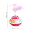 Interactive Cat Toy Colorful Cat Tumbler Toys with Feather and Bells