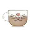 Novelty Glass Cup Cat Face Mugs