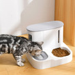 3L Pet Bowl Automatic Feeder With Dry Food Storage And Water