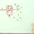 Lovely Cat Hanging Branches Butterfly Wall Stickers For Kids Room