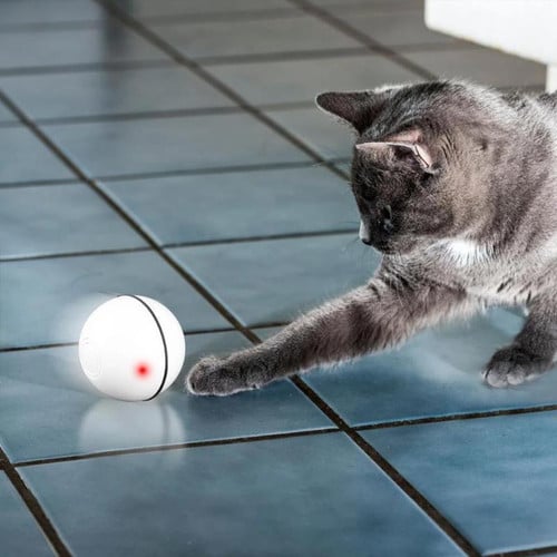 Electronic Cat Toy LED Flash Rolling Ball Motion Activated Interactive Toys For Cats