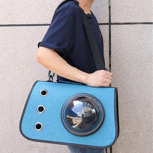 Small Cat Carrier Bag Adjustable Shoulder Strap & Handle For Travel