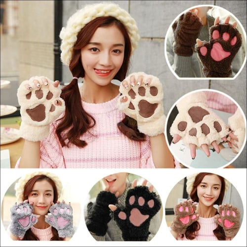Cozy Cat Paw Gloves and Set