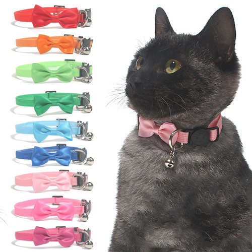 Bow Tie Collar With Bell For Cat