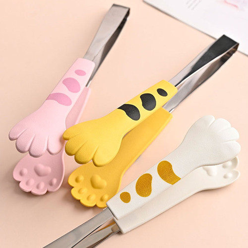 Japanese Stainless Steel Cat Paw Shape Food Tongs