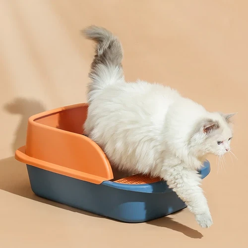 Heighten Semi-open Cat Litter Box
