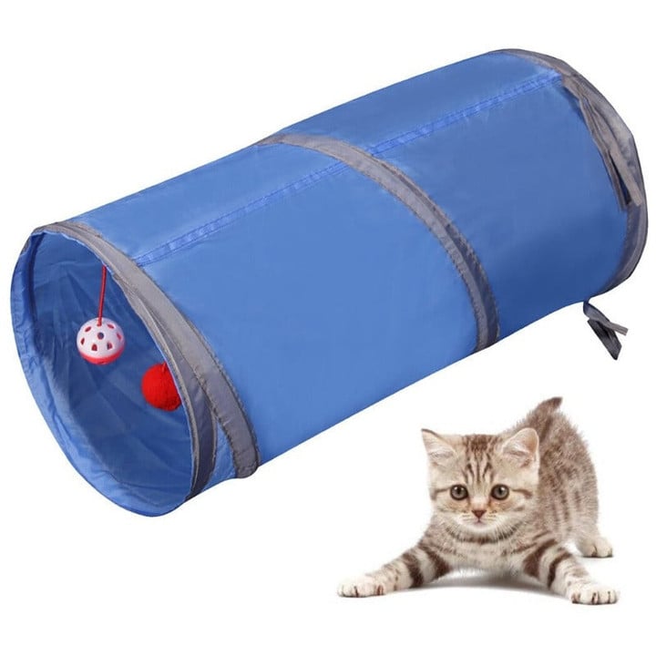 Cat Toy Funny Cat Tunnel With Ball Collapsible Kitten Toy
