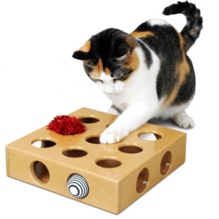 Hide And Seek Cat Toy Box Peek-a-Prize Interactive Cat Toys