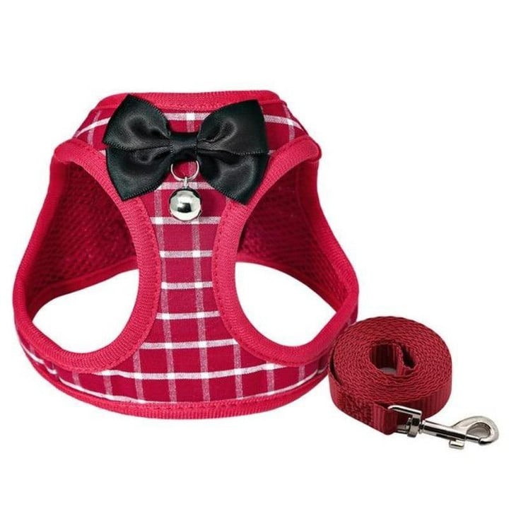 Cat Harness Vest With Bow And Leash