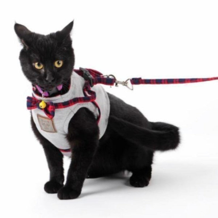 Cat Walking Vest Harness Adjustable Leash Cotton Cat Jacket