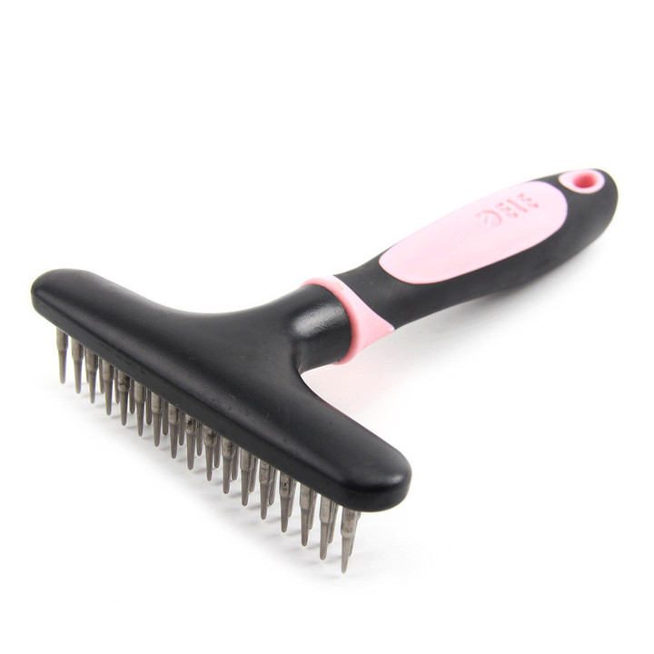 Deshedding Cat Comb Detangling Brush Long Hair Cat Grooming Tool