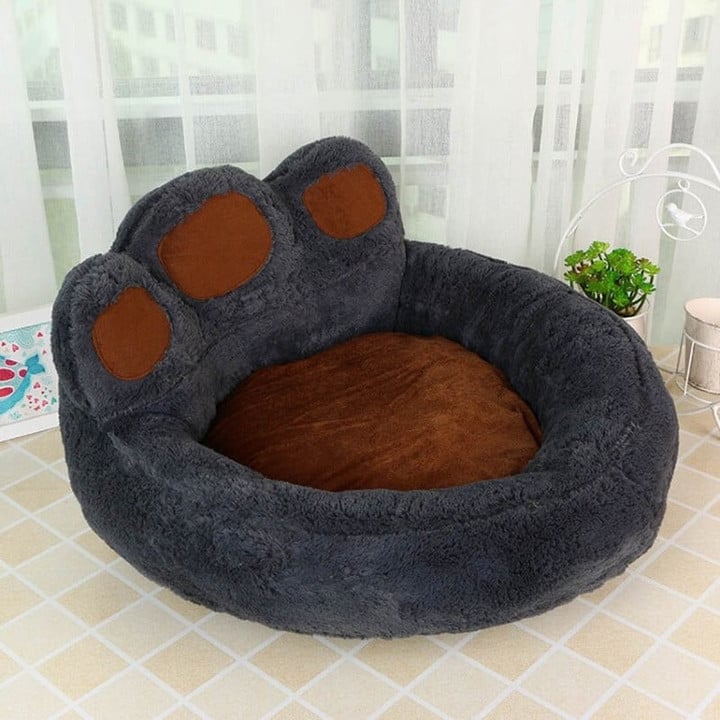 Large Cat Bed Paw Shaped Cozy Cat Sleeping Bed