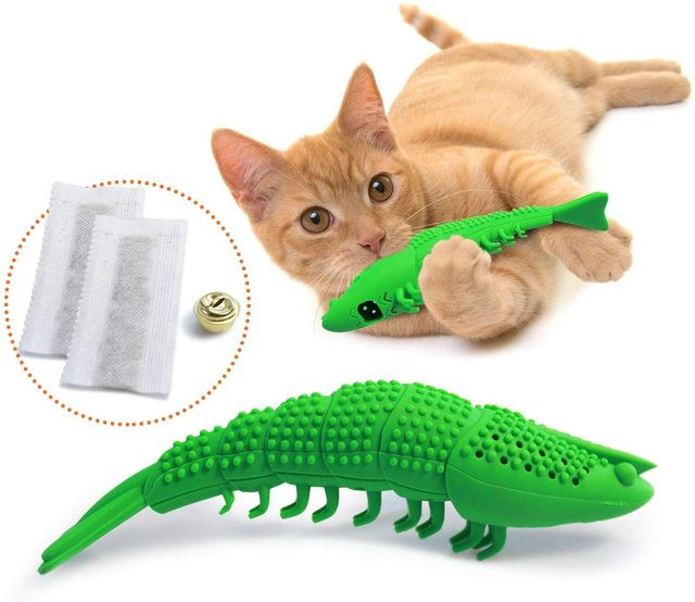Cat Toothbrush Toy With Catnip
