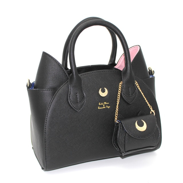 Sailor Moon Cat Cross Body Handbag Large Capacity Shoulder Bag for Women