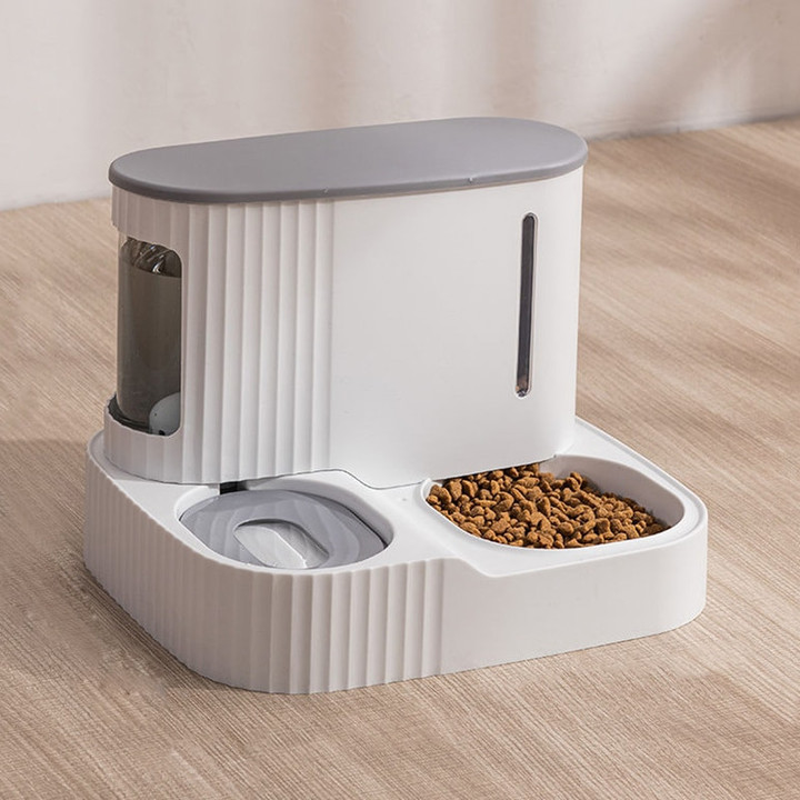 3L Pet Bowl Automatic Feeder With Dry Food Storage And Water