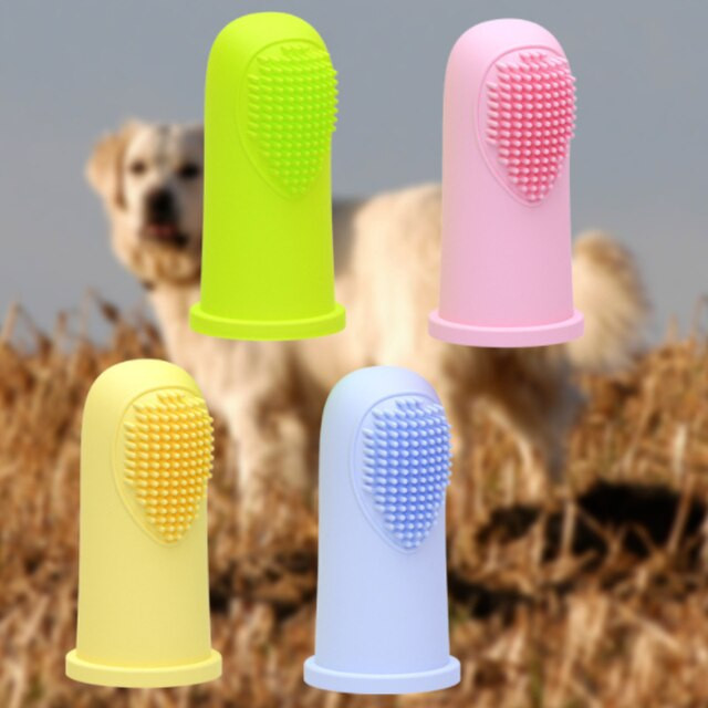 Ultra Soft Silicone Pet Finger Toothbrush