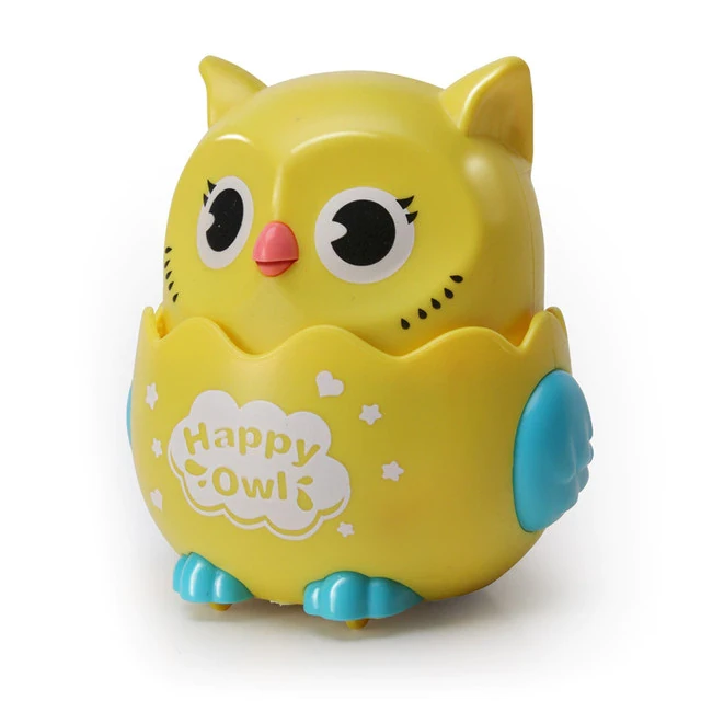 Cute Owl Shaped Press Mechanical Sliding Funny Cat Toy