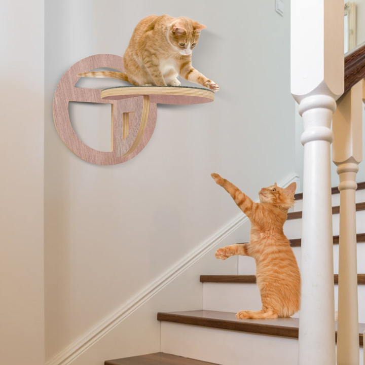 Wall-Mounted Cat Wooden Ladder