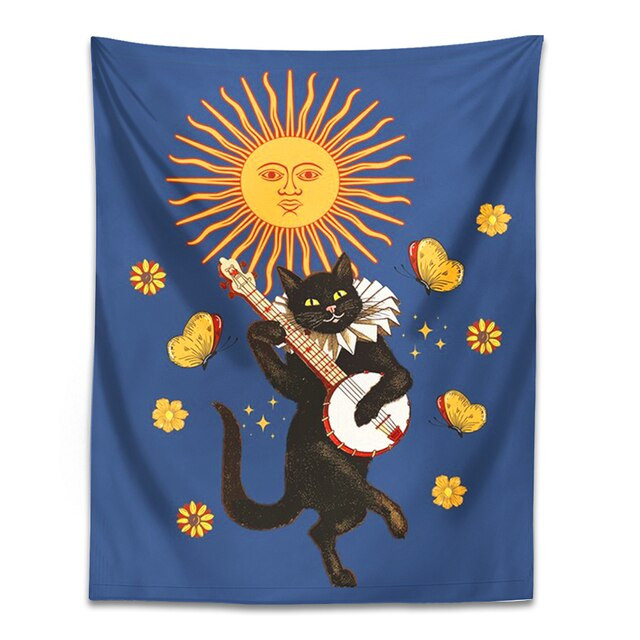 Bohemian Party Cat Tapestry