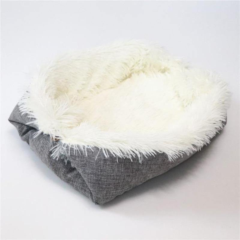 Cat Bed Double Sided Sherpa Pad Washable Fluffy Cushion Mat For Cats Kitten Foldable