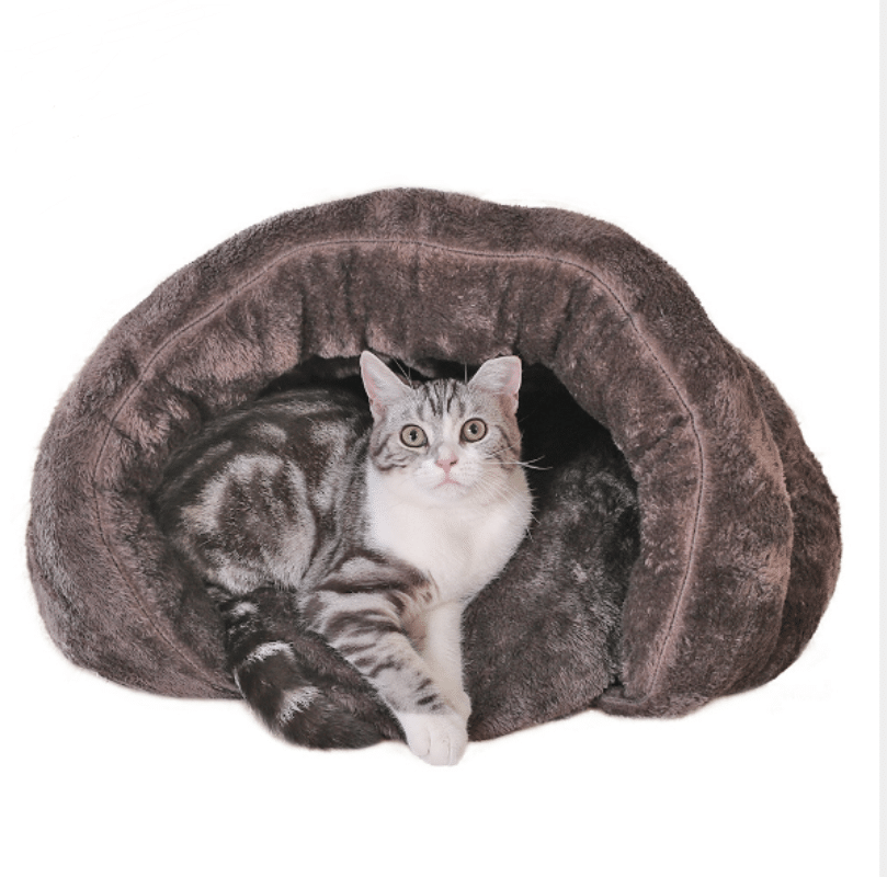 Cat Bed Cave Cozy Plush Cat House With Removable Mat