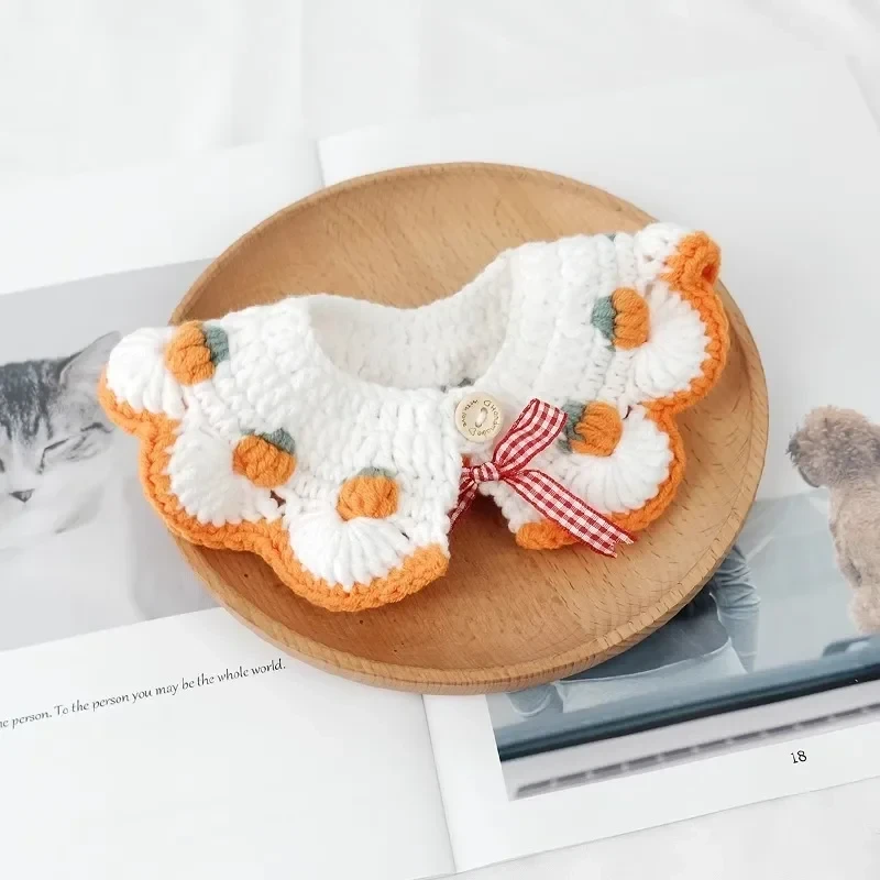 Hand-Knitted Strawberry Pet Collar