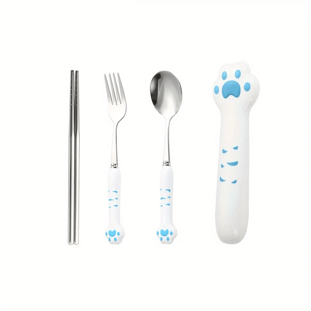 3-in-1 Cat Paw Cutlery Set