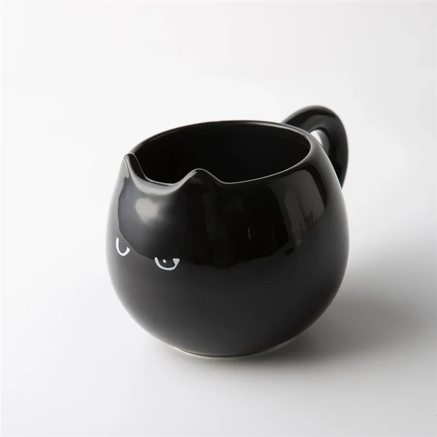 Cute 3D Black Cat Ceramic Mug 