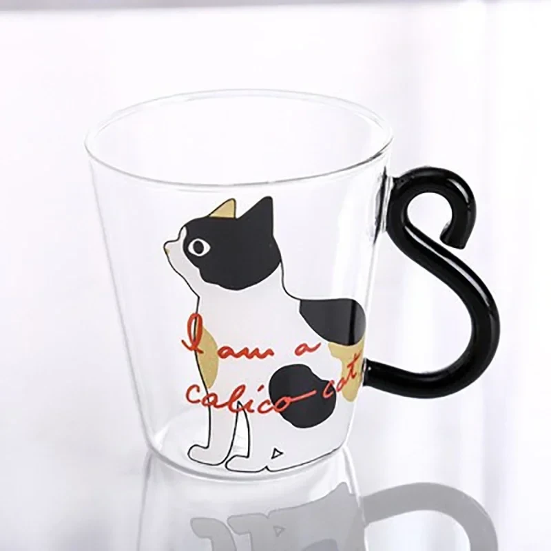 Cartoon Cat Glass Mug