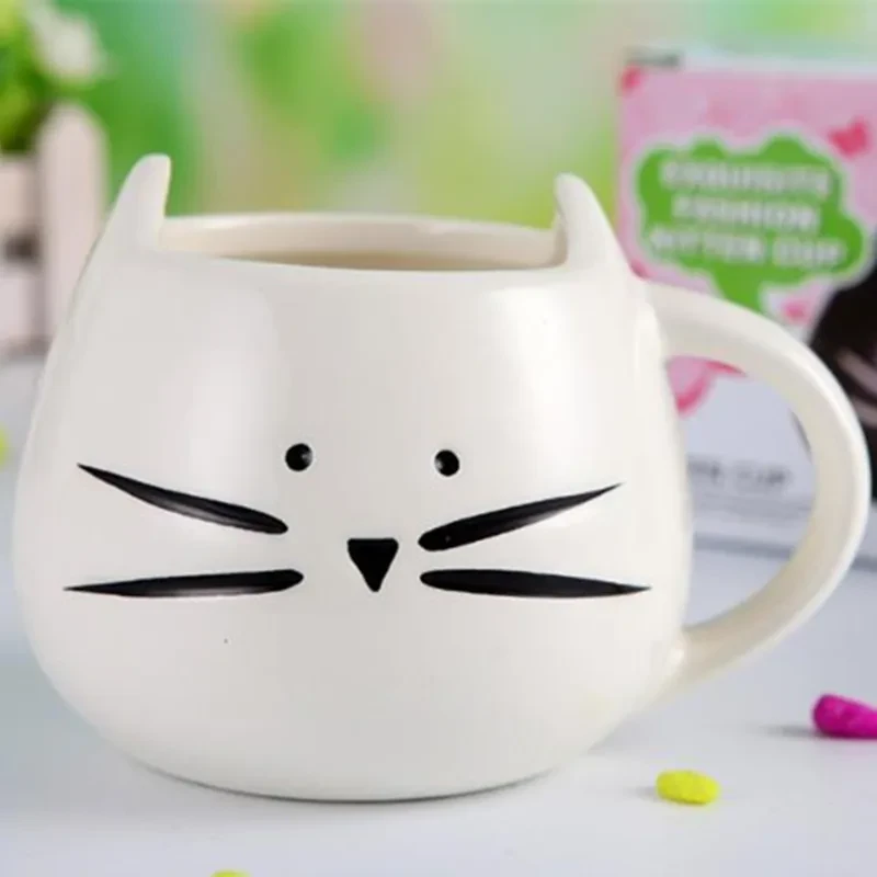 Cute Cat Face Ceramic Mug 