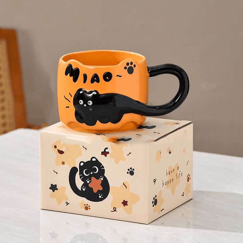 3D Black Cat Mug