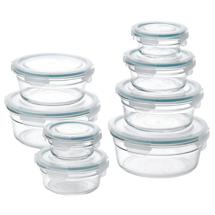 Member's Mark 16-Piece Round Shape Glass Food Storage Set by Glasslock
