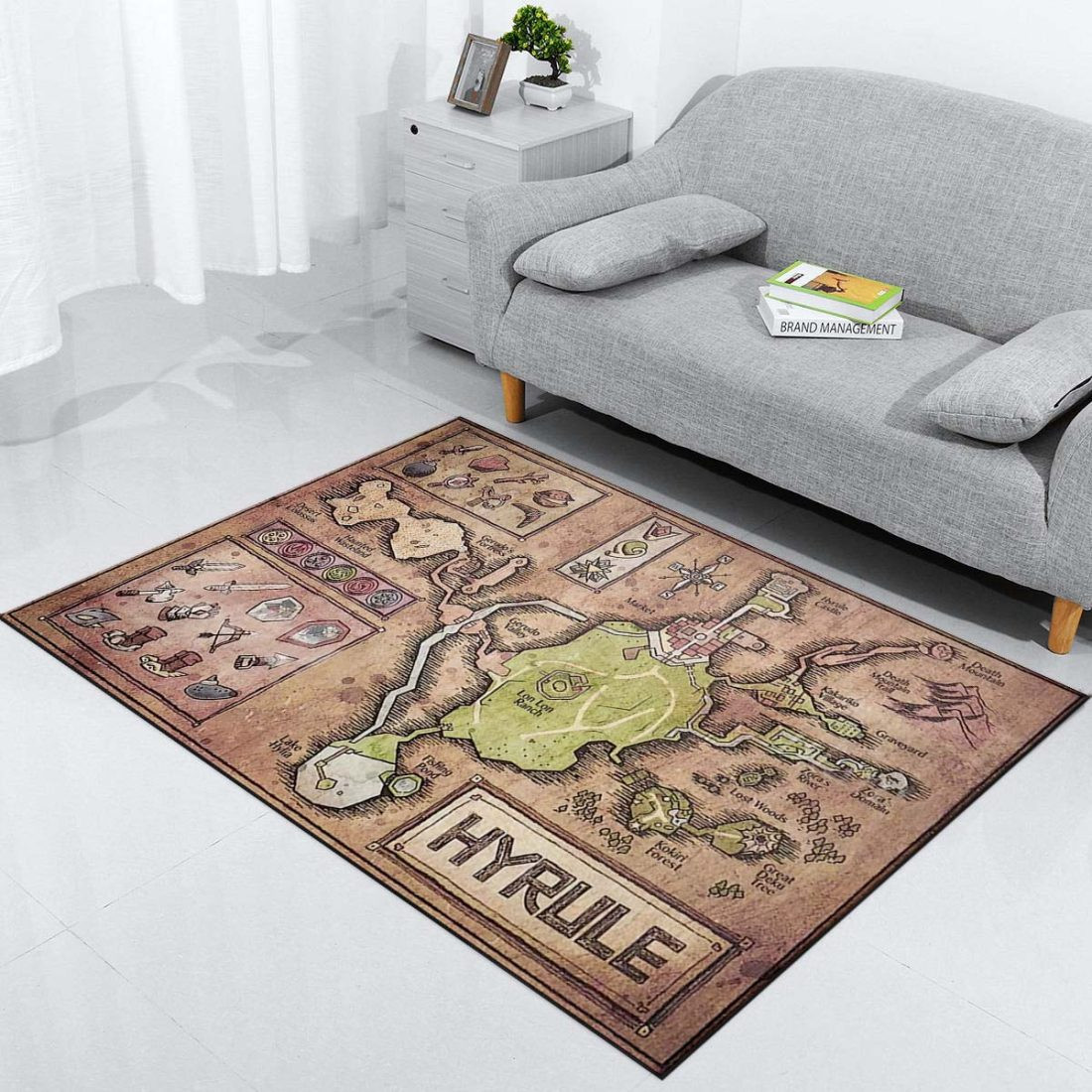 The Legend Of Zelda Hyrule MAP Carpet Area Rugs - Lovely Product UK