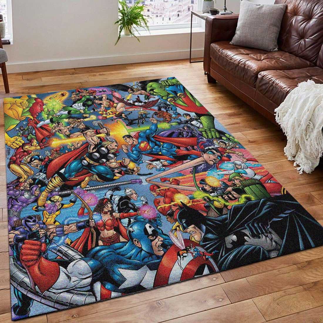 Dc Rug Marvel vs DC Final Battle Carpet Area Rugs - Lovely Product UK