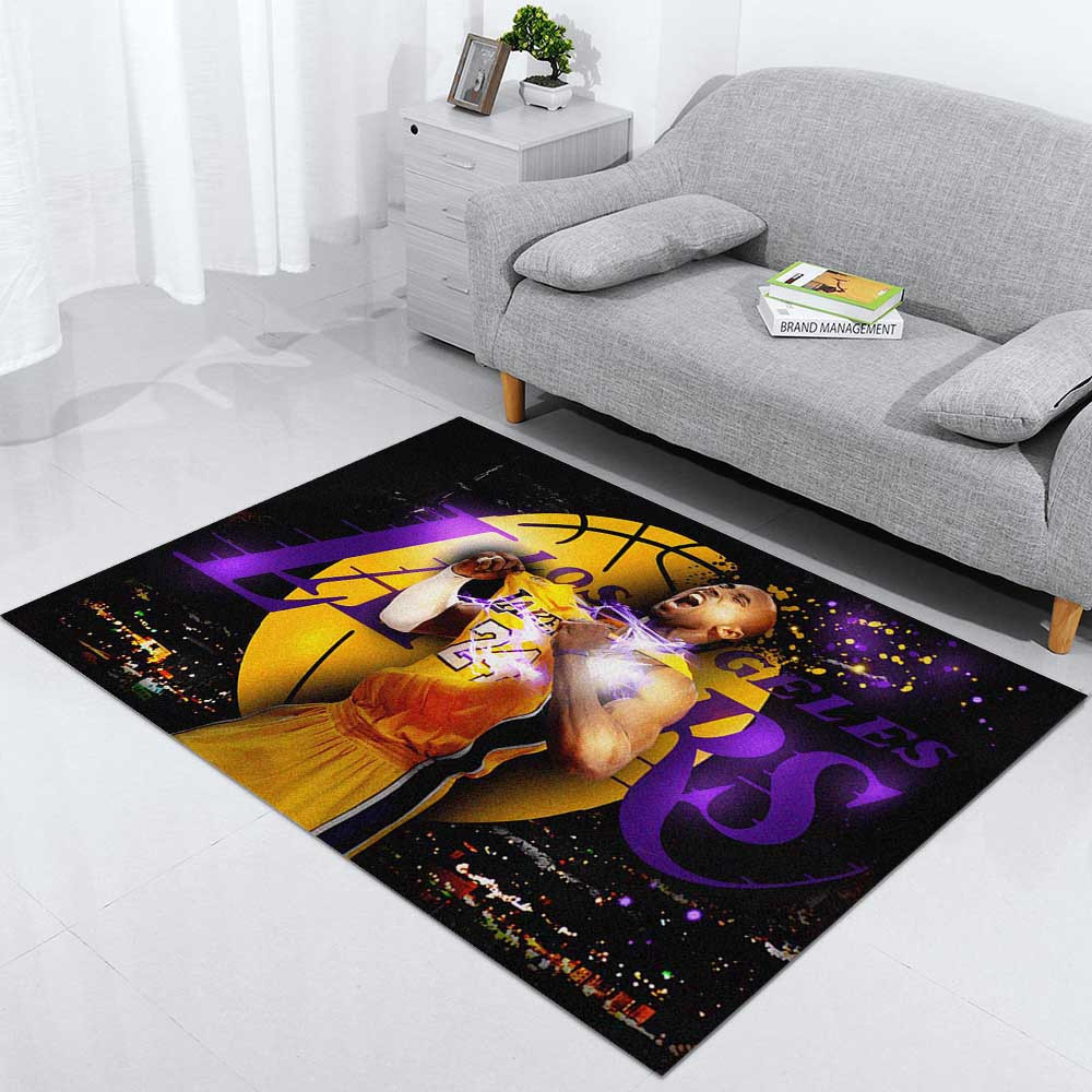 Nba Area Rugs Kobe Bryant Legends Los Angeles Lakers NBA Basketball Team Carpet Area ...