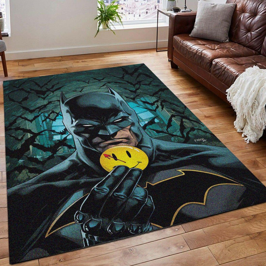 The Batman Riddler Rug Batman Happy Pin Carpet Area Rugs - Lovely Product UK