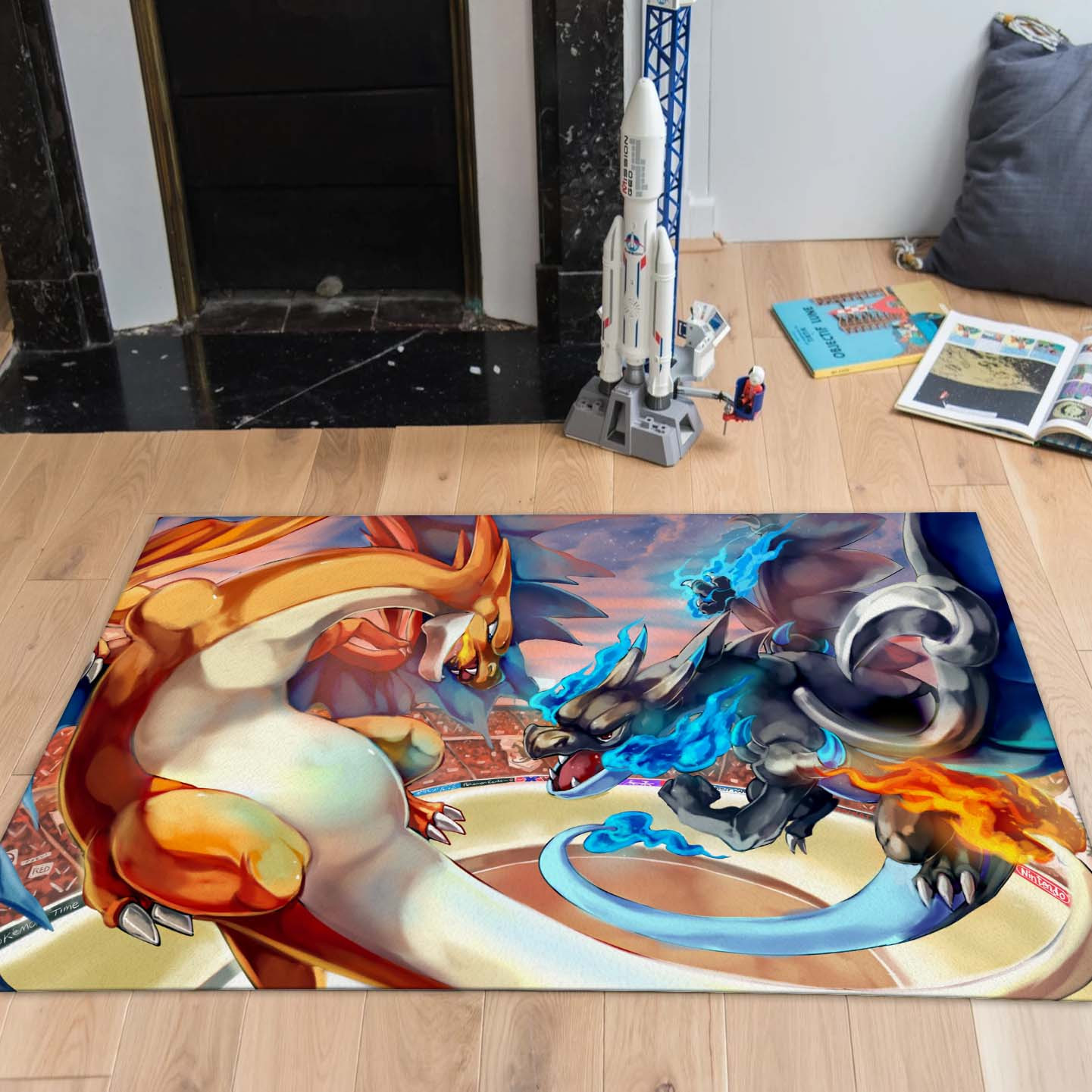 Base Set Charizard Rug Mega Charizard X and Y Carpet Area Rugs - Lovely Product UK